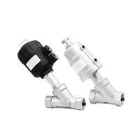 Válvula de asiento en ángulo neumática de acero inoxidable 304-normalmente cerrada, válvula solenoide for vapor, aceite, agua-1 unidad(Stainless Close 3/4Inch)