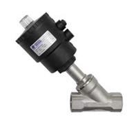 Válvula de asiento inclinado RIEGLER 3363.01, sin interfaz NAMUR, ES, G 3/4, máx. 10 bares.