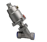 Válvula de asiento neumática acero inoxidable DN20, válvulas en ángulo actuador neumático normalmente cerrado/abierto, 16bar(Normally Closed,Double Acting)