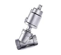 Válvula de asiento neumática de acero inoxidable de 1/2" 3/4" 1" - Válvula de ángulo de alto flujo con sellado de PTFE, normalmente cerrada, 1.6Mpa(Normally Close 3/4In)