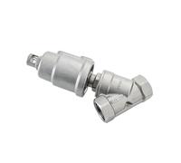 Válvula de asiento neumática de acero inoxidable DN25, válvulas de asiento en ángulo de actuador neumático normalmente cerrado de 16bar(OPEN-DOUBLE ACTING)