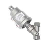 Válvula de asiento neumática DN15 DN20 DN25 - Válvulas de asiento en ángulo de actuador neumático normalmente cerrado de 16 bar - 1 PCS(OPEN-DOUBLE Dn15)