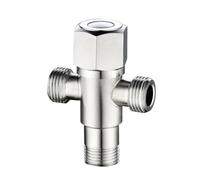 Válvula de baño acero inoxidable, válvula ángulo bidireccional, entrada agua rosca G1/2, accesorios for grifos, 2 uds Para Baño Cocina