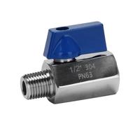 VáLvula de Bola 1/2 Pulgada VáLvula de Bola de Acero Inoxidable 304 NPT Hembra y Macho Perfecto para VáLvula de Control de Flujo de Cabezal de