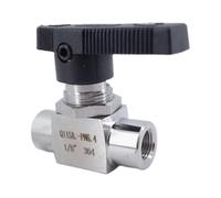 válvula de bola 1 Uds 1/8 "1/4" 3/8 "1/2" 3/4 "rosca hembra G alta presión y temperatura acero inoxidable 304(G Thread,0.5 Inch)