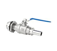 Válvula de bola 1 Uds 6mm 8 10 12 14 16 18 20 25mm espiga for manguera + 1/2 "304 Acero inoxidable salida tanque agua válvula grifo interruptor(STRAIGHT-10MM BARB)