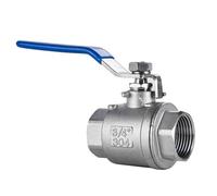 válvula de bola 1 Uds válvula de bola de acero inoxidable 1/4 "" 3/8 "" 1/2 "" 3/4 "" 1 "" 2 piezas interruptor de válvula de tubo de hilo femenino de agua DN8-DN40(0.5 Inch)