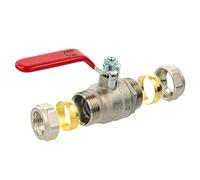 Válvula de bola con ajuste de compresión para tubo de cobre Ø 28 mm