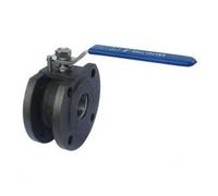 Válvula de bola con brida tipo oblea ultrafina, válvula de bola redonda de acero fundido DN20 25 32 40 DN50, válvula de bola con brida Q71F-16P, 1 unidad(DN40)