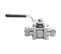 Válvula de bola con casquillo de acero inoxidable 316, SS-63TS12, serie 60 de 3 piezas