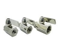 Válvula de bola con manija de acero inoxidable, doble cable interior, rosca exterior, interruptor de agua miniatura, 1 unidad(1/2",Double Outer Wire)