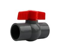 Válvula de bola con paso total, Conectores de tubería agua riego for jardín, agricultura, válvula bola PVC, varios tamaños diámetro interior, gris(3pcs,ID 20 mm)