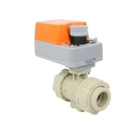 Válvula de bola control eléctrico modulante, PPH, DN15 DN20 DN25 DN32 DN40 DN50, 4-20mA 0-10V(DN20,24V)