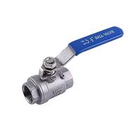 Válvula de bola de 1/2", Válvula de bola de puerto completo de acero inoxidable de paso total BSPT, Válvula de bola rotativa de 2 palancas con mango