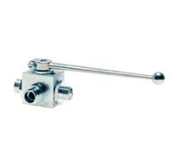 Válvula de bola de acero hidráulica de 3 vías con anillo de corte en T de 22 L