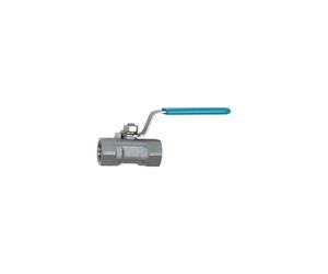 Válvula de bola de acero inoxidable 1.4408, 1 pieza, pequeña fila, temperatura de funcionamiento -20 °C hasta 150 °C, G 3/8, DN 7,5, PN máx. 63 bar.