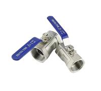 Válvula de bola de acero inoxidable 304, 1/4", 3/8", 1/2", 3/4", 1", 1-1/4", 1-1/2", hembra BSP con manija, rosca DN8-DN50(DN8)