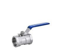 Válvula de bola de acero inoxidable 304/316L de 1/2", 3/4" y 1", rosca hembra, paso total, manija de palanca de una pieza, vástago a prueba de expulsión.(DN20,SS316)
