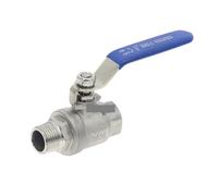 Válvula de bola de acero inoxidable 304 de 1/4 pulgadas, 3/8 pulgadas, 1/2 pulgadas, 3/4 pulgadas, conector de válvula de rosca macho hembra (DN32)