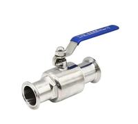 Válvula de bola de acero inoxidable 304 de dos piezas, tipo férula Tri Clamp, 19 mm, 1 pulgada, 25 mm, 32 mm (1 unidad)(12.7mm)