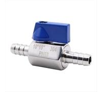 Válvula de bola de acero inoxidable 304, grifo de jardín con junta tipo pagoda de 10 mm de espiga para agua, gas, petróleo y combustible.