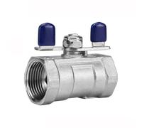 Válvula de bola de acero inoxidable 304, interruptor de agua del grifo de una pieza con mango, rosca hembra, tamaños 1/4", 3/8", 1/2", 3/4", 1"(DN15)