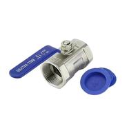 Válvula de bola de acero inoxidable 304, válvula BSP hembra de 1/4 ", 3/8", 1/2 ", 3/4", 1 ", 1-1/4", 1-1/2 "con válvulas de rosca con mango(3/8")