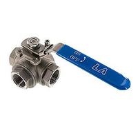 Válvula De Bola De Acero Inoxidable En L De 3 Vías G 1/4 Pulgada