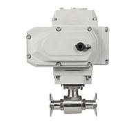 Válvula de bola de acero inoxidable sanitaria de 19 mm, 220 V, 110 V, 12 V y 24 V, tipo abrazadera, instalación rápida, válvula de bola recta.(12VDC)