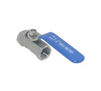 Válvula de bola de acero inoxidable SS304 de 1/4", 3/8", 3/4", 1", 1-1/4", 1-1/2", 2" BSPT, rosca hembra, sanitaria, de encendido y apagado, recta(1")