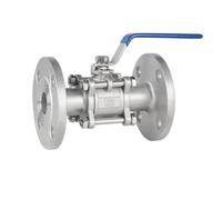 Válvula De Bola De Brida De Tres Piezas De Acero Inoxidable 304, Interruptor De Válvula Manual Resistente A La Presión De Tubería DN15 20 25 32 40 50, 1 Uds