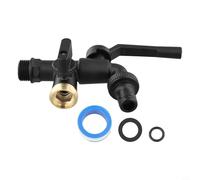 Válvula de bola de cobre de 3/4 pulgadas para exteriores, válvula de riego de jardín a prueba de congelación y resistente al calor con sellado a prueba de fugas, compatible con estándar (1/2 x 3/4 x 3