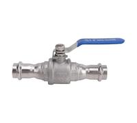 Válvula de bola de compresión de acero inoxidable de 3/4 de pulgada, tipo abrazadera doble, mango DN20 de puerto completo para fabricación mecánica, industria de vehículos