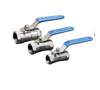Válvula de bola de conexión con interruptor, rosca hembra, grifo de acero inoxidable SS304 BSPT de 1/4", 3/8", 1/2", 3/4", 1", 1-1/4", 1-1/2"(2")