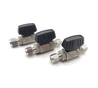 Válvula de bola de doble casquillo de acero inoxidable 316L, 6 mm, 8 mm, 10 mm, 1/4", 3/8" y 1/2", de alta presión, hexagonal, for instrumentos de aire.(8MM)