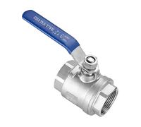 Válvula de bola de dos piezas con rosca BSP de 1/2", 3/4", 1", 1-1/4", 1-1/2" y 2", de acero inoxidable 304, for líquidos y gases.(1-1/4",SS201)