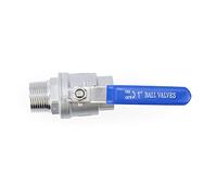 Válvula de bola de dos piezas de acero inoxidable 304, rosca hembra a macho BSP de 1/4", 3/8", 1/2", 3/4", 1" y 2", DN15/DN32/DN40 for agua, petróleo y gas.(DN50)