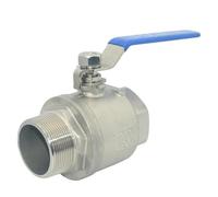 Válvula de bola de dos piezas de acero inoxidable 304 - Válvula de globo con rosca hembra y macho for agua - Tamaños de 1/4" a 1-1/2"(3/8Inch)