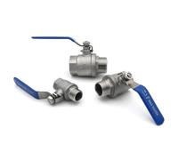 Válvula de bola de dos piezas de acero inoxidable SS304 316L(3/4",SS304)