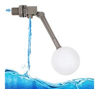 Válvula de bola de flotador PROBEEALLYU Válvula de tanque de agua de llenado automático de 3/4 de pulgada, válvula de bola de agua, válvula de reemplazo de flotador de estanque (gris)