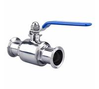 Válvula de bola de instalación rápida de grado sanitario de acero inoxidable 304 de 19mm -51mm, válvula manual de grado alimenticio tipo virola de 50,5mm/64mm, 1 Uds.(38mm x Ferrule 50.5)