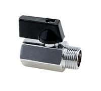 Válvula de bola de latón, 1/8 ", 1/4", 3/8 ", 1/2", BSP, Mini compresor de aire macho a hembra, válvula de cierre de agua, Gas y aceite(Double inner)
