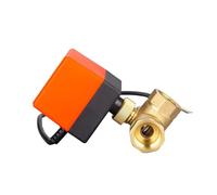 Válvula de bola de latón con rosca eléctrica, solenoide de 2 vías y 3 cables, CA 220 V, CC 12 V, 24 V, con actuador, 1 unidad(DN25 12v-2Way)