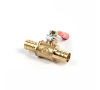 Válvula de bola de latón de 10 mm, válvula de cierre de púas, manguera de tubo de junta, adaptador de conector para agua, gas, aceite (paquete