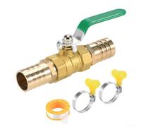 Válvula de bola de latón de 25 mm con rosca G3/4, válvula de parada de palanca manual de 90 grados para conector de grifo de manguera de jardín, válvula de cierre de agua y accesorio de tubería al