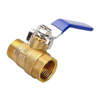 Válvula de bola de latón de 3/4" DN20, rosca hembra/macho, tipo T, codo, adaptador de unión a tope, acoplador, accesorios de plomería, tuberías(I type external)