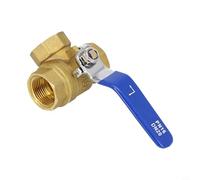 Válvula de bola de latón de 3 vías con rosca interna en L T, palanca manual para agua, aceite, gas, clasificación de presión de 1,6 MPa, resistente a múltiples opciones de tamaño, accesorio de