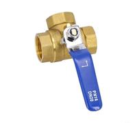 Válvula de bola de latón de 3 vías con rosca interna en L T, palanca manual para agua, aceite, gas, clasificación de presión de 1,6 MPa, resistente a múltiples opciones de tamaño, accesorio de
