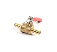 Válvula de bola de latón de 6 mm, válvula de cierre, manguera de púas, adaptador de conector para agua, gas, aceite (paquete de 1)
