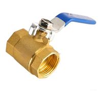 Válvula de bola de latón de puerto completo con cuerpo mecanizado de precisión y longitud de rosca extendida para un ajuste seguro en aplicaciones de agua y aire (6 puntos)